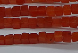 CCU305 15.5 inches 4*4mm cube red agate beads wholesale