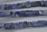 CCU314 15.5 inches 4*4mm cube sodalite beads wholesale