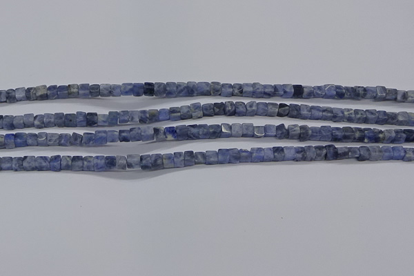 CCU314 15.5 inches 4*4mm cube sodalite beads wholesale