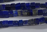 CCU315 15.5 inches 4*4mm cube lapis lazuli beads wholesale