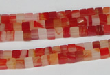 CCU32 15.5 inches 5*5mm cube red agate beads wholesale