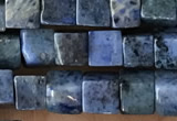 CCU462 15.5 inches 4*4mm cube blue dumortierite beads wholesale