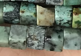 CCU487 15.5 inches 6*6mm cube African turquoise beads wholesale