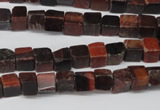 CCU49 15.5 inches 6*6mm cube red tiger eye beads wholesale