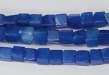 CCU51 15.5 inches 6*6mm cube dyed white jade beads wholesale