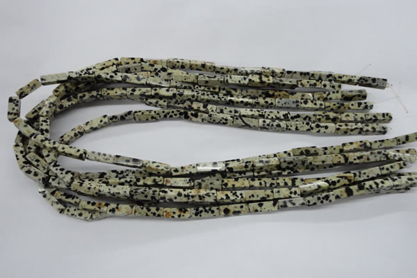 CCU511 15.5 inches 4*13mm cuboid dalmatian jasper beads wholesale