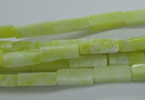 CCU524 15.5 inches 4*13mm cuboid lemon jade beads wholesale