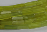 CCU525 15.5 inches 4*13mm cuboid olive jade beads wholesale