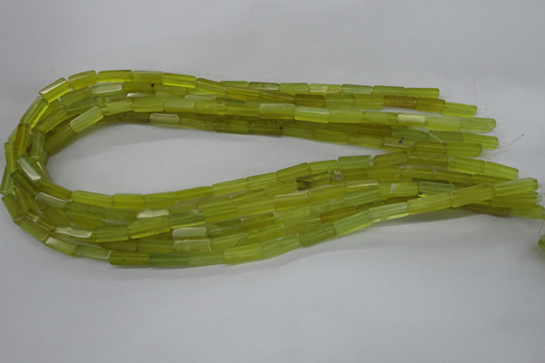 CCU525 15.5 inches 4*13mm cuboid olive jade beads wholesale