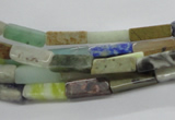 CCU526 15.5 inches 4*13mm cuboid mixed gemstone beads wholesale