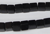 CCU60 15.5 inches 8*8mm cube black agate beads wholesale