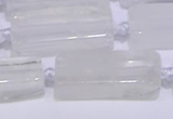 CCU600 15.5 inches 8*20mm - 10*30mm cuboid white crystal beads