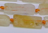 CCU604 15.5 inches 8*20mm - 10*30mm cuboid citrine gemstone beads