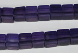 CCU61 15.5 inches 8*8mm cube synthetic amethyst beads wholesale