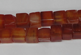 CCU67 15.5 inches 8*8mm cube red agate beads wholesale