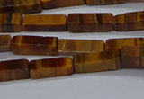 CCU719 15.5 inches 4*13mm cuboid yellow tiger eye beads wholesale