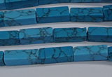 CCU725 15.5 inches 4*13mm cuboid imitation turquoise beads wholesale