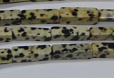 CCU739 15.5 inches 4*13mm cuboid dalmatian jasper beads wholesale