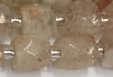 CCU763 15 inches 8*8mm faceted cube sunstone beads