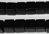 CCU82 15.5 inches 12*12mm cube black agate beads wholesale