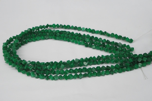 CCU92 15.5 inches 4*4mm cube dyed white jade beads wholesale