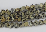 CCU93 15.5 inches 4*4mm cube dalmatian jasper beads wholesale