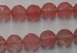 CCY114 15.5 inches 12mm faceted round cherry quartz beads wholesale