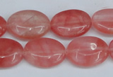 CCY158 15.5 inches 15*20mm oval cherry quartz beads wholesale