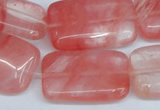 CCY162 15.5 inches 20*30mm rectangle cherry quartz beads wholesale