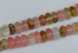 CCY201 15.5 inches 5*8mm rondelle volcano cherry quartz beads