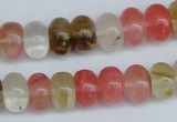 CCY202 15.5 inches 8*12mm rondelle volcano cherry quartz beads