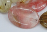 CCY221 15.5 inches 25*35mm oval volcano cherry quartz beads