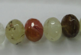 CCY405 15.5 inches 14*18mm faceted rondelle volcano cherry quartz beads