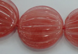 CCY54 15.5 inches 30mm flat round cherry quartz beads wholesale