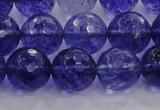 CCY606 15.5 inches 16mm faceted round blue cherry quartz beads