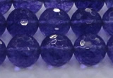 CCY607 15.5 inches 18mm faceted round blue cherry quartz beads