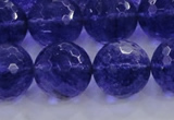 CCY608 15.5 inches 20mm faceted round blue cherry quartz beads