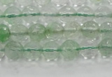 CCY611 15.5 inches 6mm faceted round green cherry quartz beads