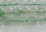 CCY612 15.5 inches 8mm faceted round green cherry quartz beads