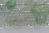 CCY613 15.5 inches 10mm faceted round green cherry quartz beads