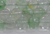 CCY614 15.5 inches 12mm faceted round green cherry quartz beads