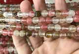 CCY632 15.5 inches 8mm round volcano cherry quartz beads wholesale