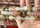 CCY634 15.5 inches 12mm round volcano cherry quartz beads wholesale