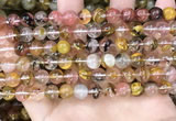 CCY641 15.5 inches 6mm round volcano cherry quartz beads