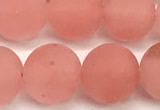 CCY673 15 inches 10mm round matte cherry quartz beads