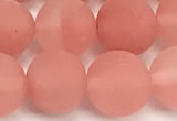 CCY674 15 inches 12mm round matte cherry quartz beads