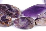 CDA03 twisted oval dogtooth amethyst quartz beads Wholesale