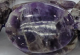 CDA12 15.5 inches 35*50mm oval dogtooth amethyst quartz beads