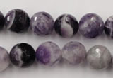 CDA154 15.5 inches 12mm faceted round dogtooth amethyst beads