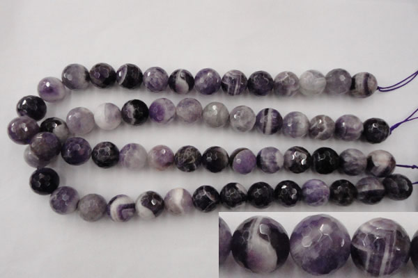 CDA154 15.5 inches 12mm faceted round dogtooth amethyst beads